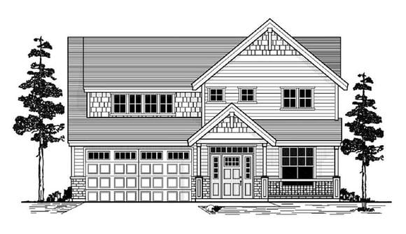 House Plan 44652 Elevation