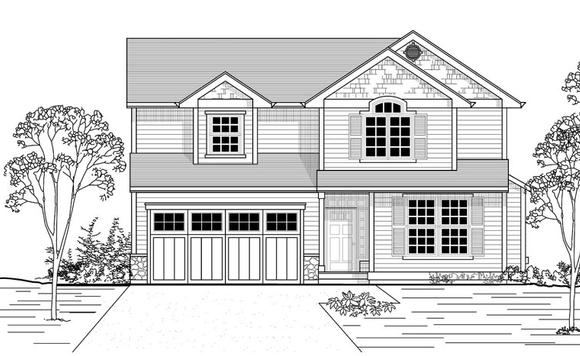 House Plan 44655 Elevation