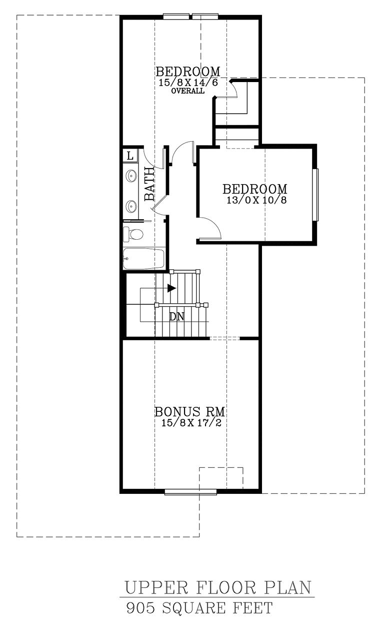 Craftsman Southern Traditional Level Two of Plan 44663