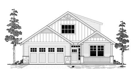 Craftsman Southern Traditional Elevation of Plan 44663