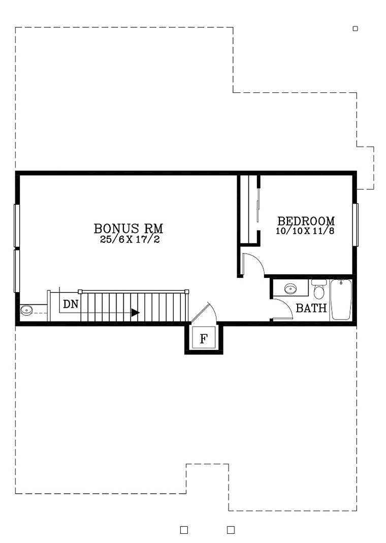 Cottage Country Craftsman Traditional Level Two of Plan 44665