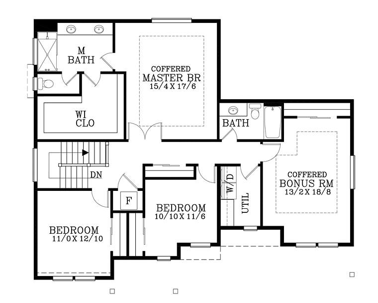 Craftsman European Traditional Level Two of Plan 44666