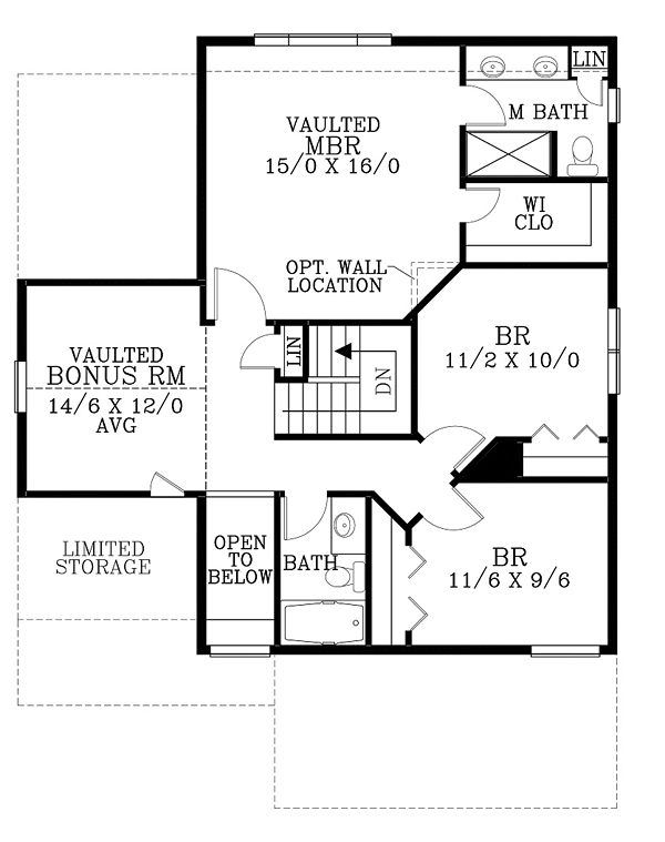 Craftsman Traditional Level Two of Plan 44672