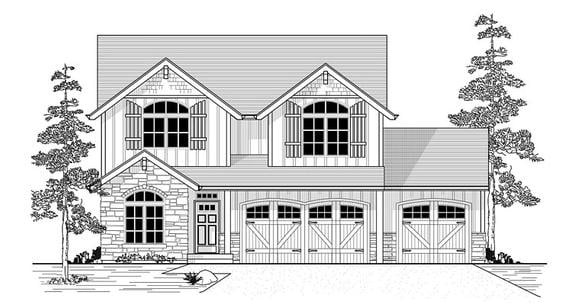 House Plan 44676 Elevation