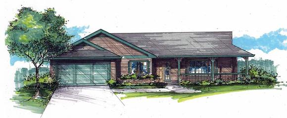 House Plan 44677 Elevation