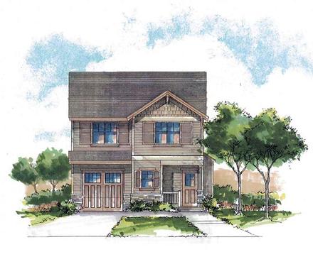 Country Craftsman Farmhouse Southern Traditional Elevation of Plan 44682