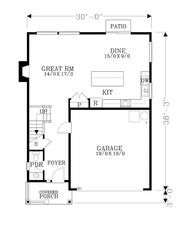 Country Craftsman Farmhouse Southern Traditional Level One of Plan 44683