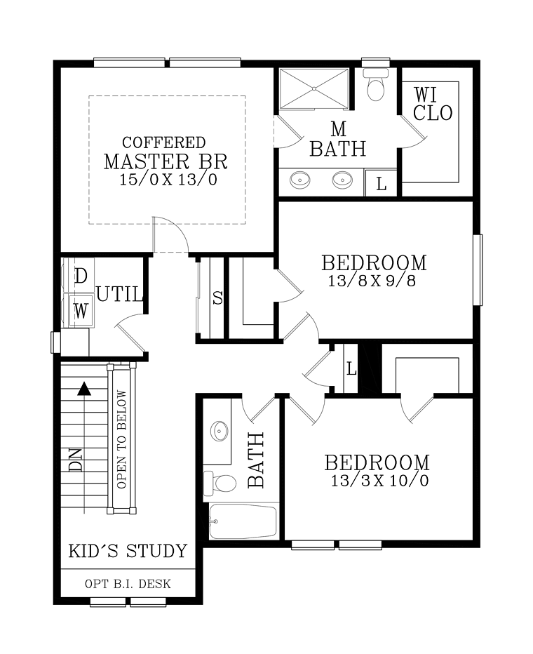 Country Craftsman Farmhouse Southern Traditional Level Two of Plan 44683