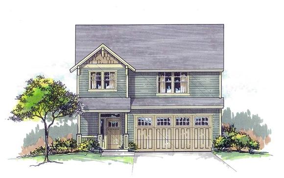 House Plan 44683 Elevation