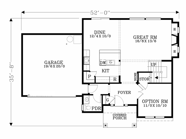 Country Craftsman Farmhouse Southern Traditional Tudor Level One of Plan 44687