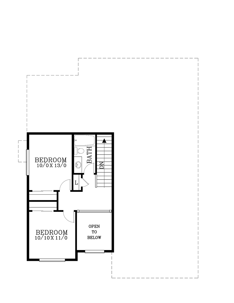 Country Craftsman Traditional Level Two of Plan 44692