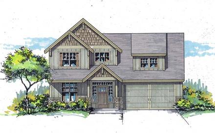 Country Craftsman Traditional Elevation of Plan 44692