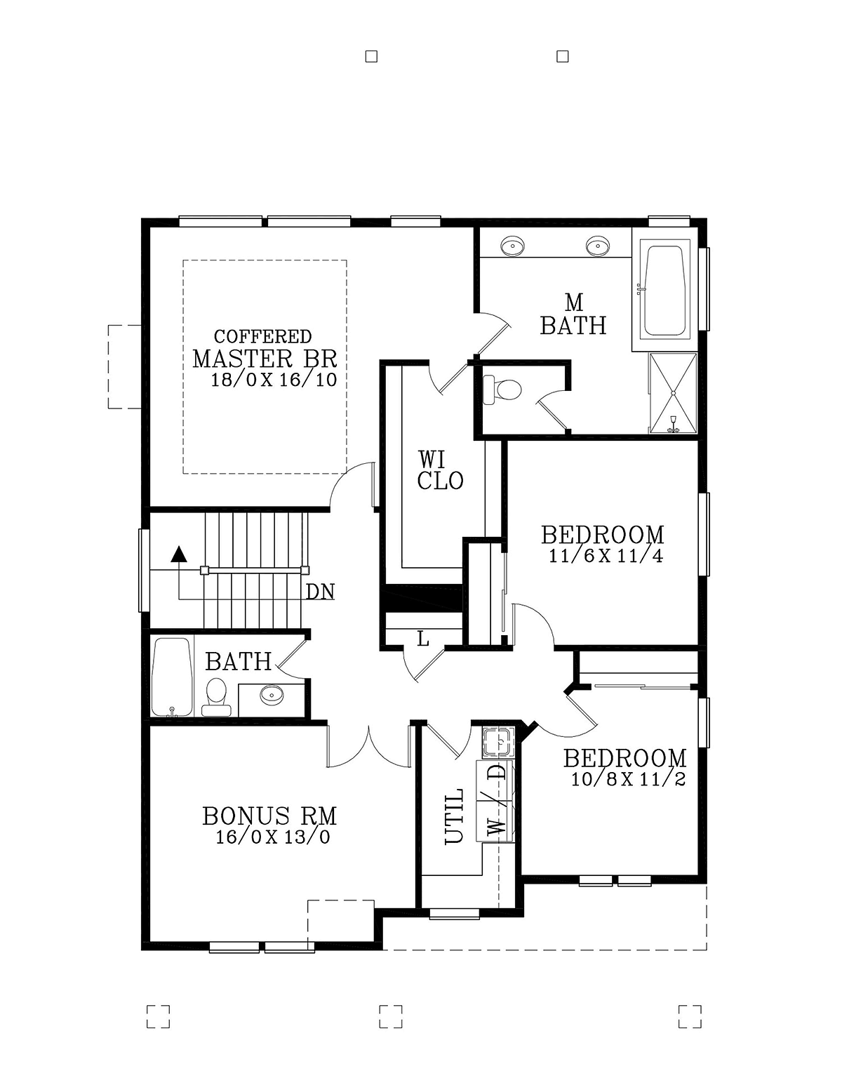 Country Farmhouse Southern Traditional Level Two of Plan 44694