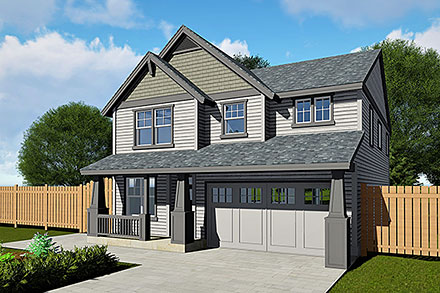 Country Farmhouse Southern Traditional Elevation of Plan 44694