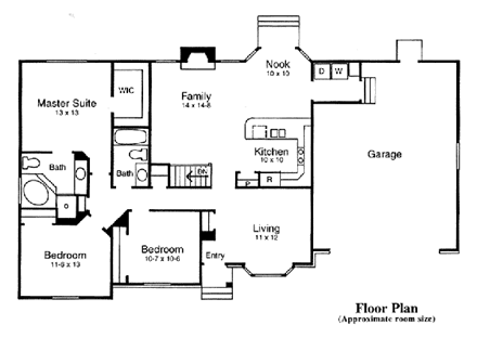 House Plan 44802 First Level Plan