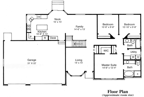 Ranch Level One of Plan 44804
