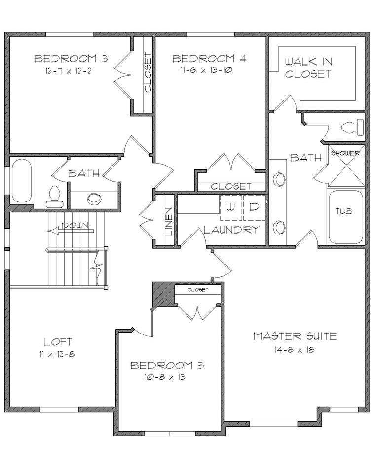 Country Craftsman Southern Traditional Level Two of Plan 44818