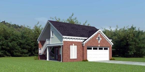 Garage Plan 44903 - 2 Car Garage Apartment Elevation