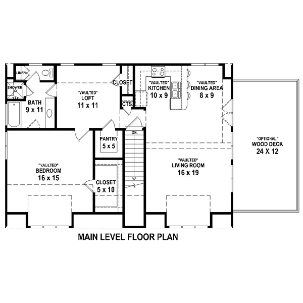 Contemporary Modern Level One of Plan 44912