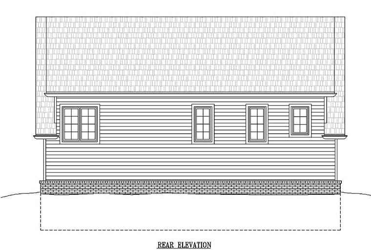  Rear Elevation of Plan 44913