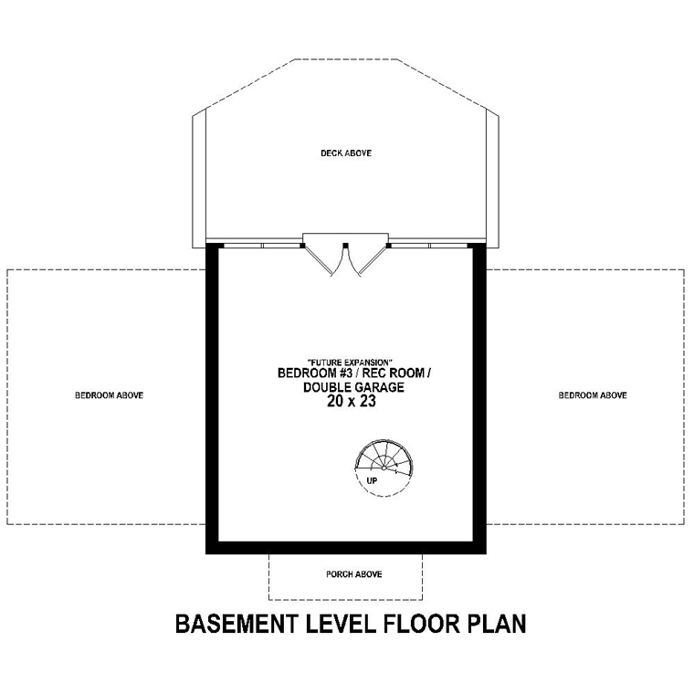 Traditional Lower Level of Plan 44933