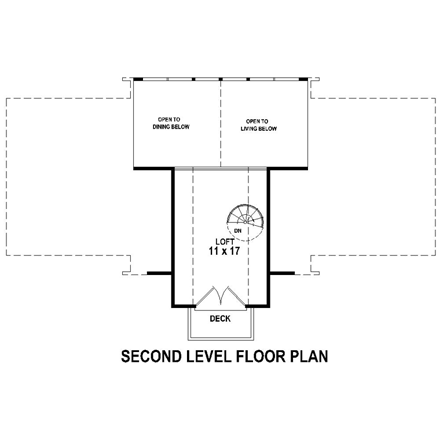 House Plan 44933 Second Level Plan