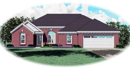 Ranch Elevation of Plan 44934