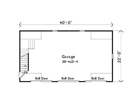Garage Plan 45114 - 3 Car Garage Apartment First Level Plan
