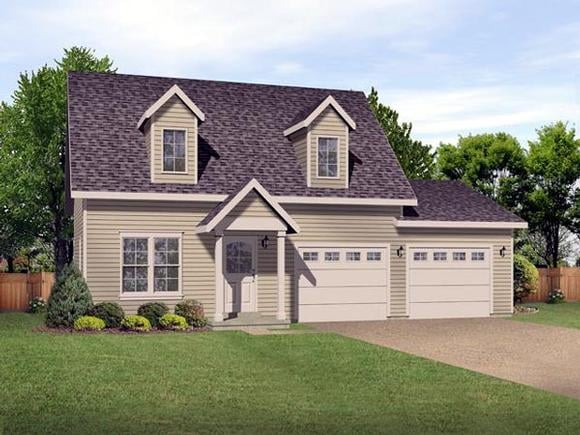 Garage Plan 45122 - 2 Car Garage Apartment Elevation