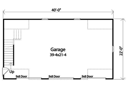 Garage Plan 45131 - 3 Car Garage First Level Plan