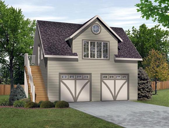 Garage Plan 45134 - 2 Car Garage Apartment Elevation