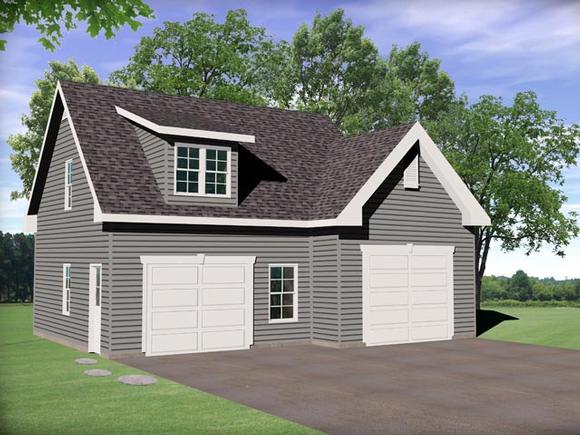 Garage Plan 45140 - 2 Car Garage Elevation