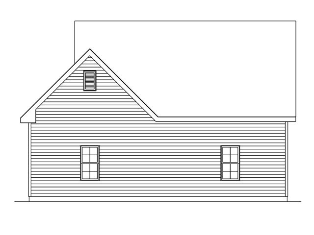  Rear Elevation of Plan 45140