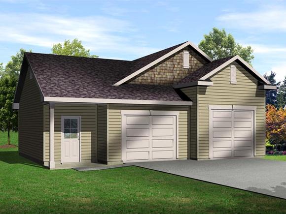 Garage Plan 45144 - 2 Car Garage Elevation