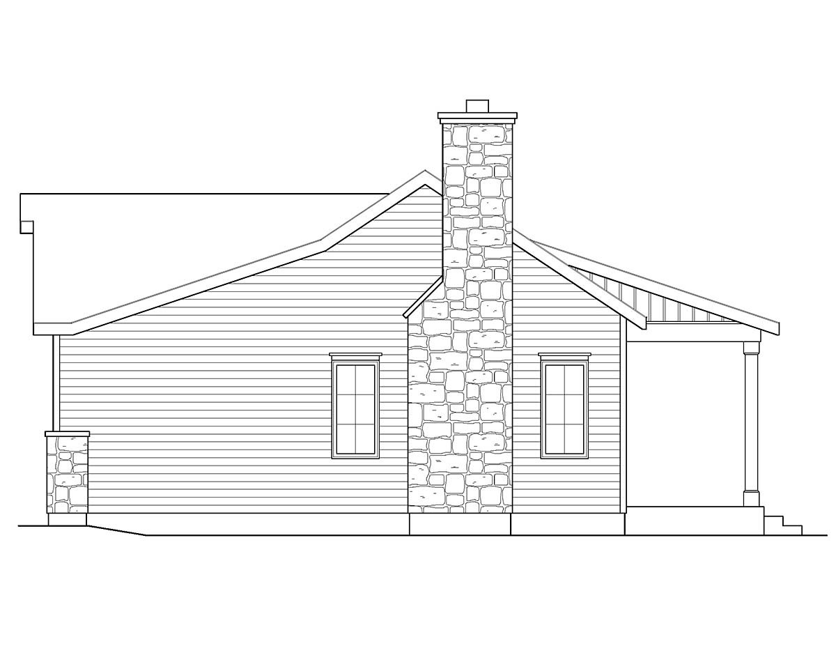 Cabin, Ranch, Traditional Plan with 867 Sq. Ft., 1 Bedrooms, 1 Bathrooms Picture 2