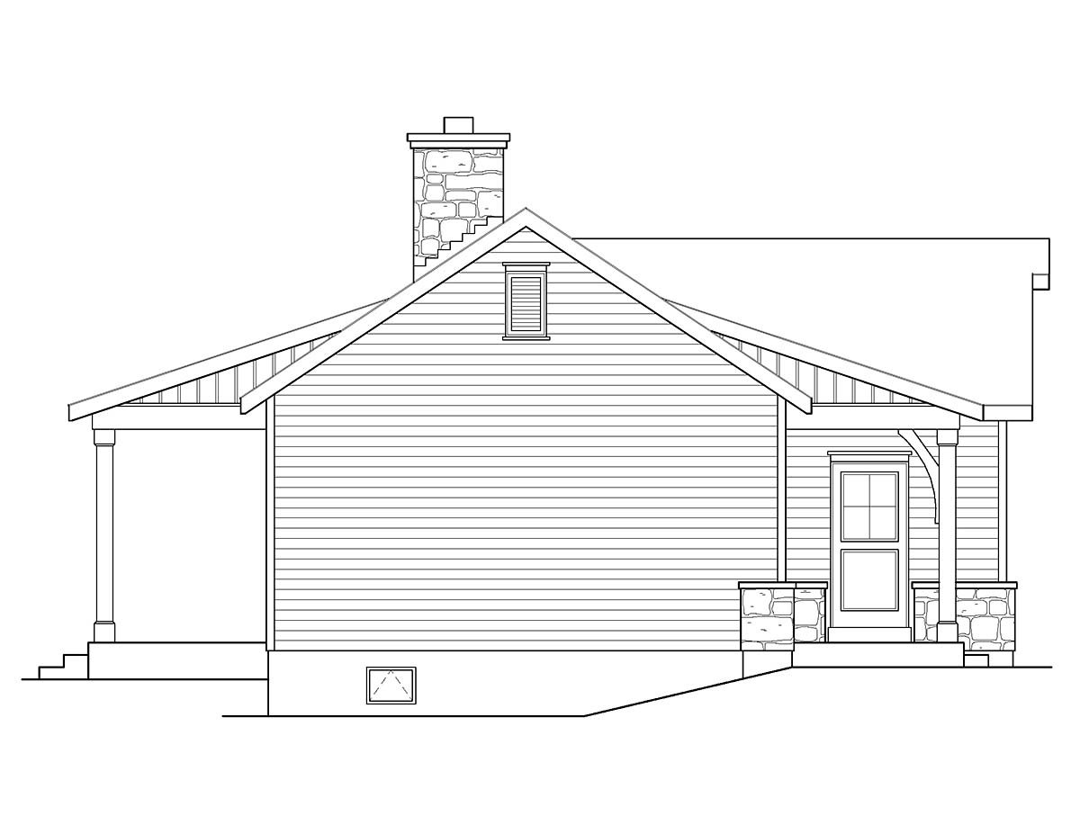 Cabin, Ranch, Traditional Plan with 867 Sq. Ft., 1 Bedrooms, 1 Bathrooms Picture 3