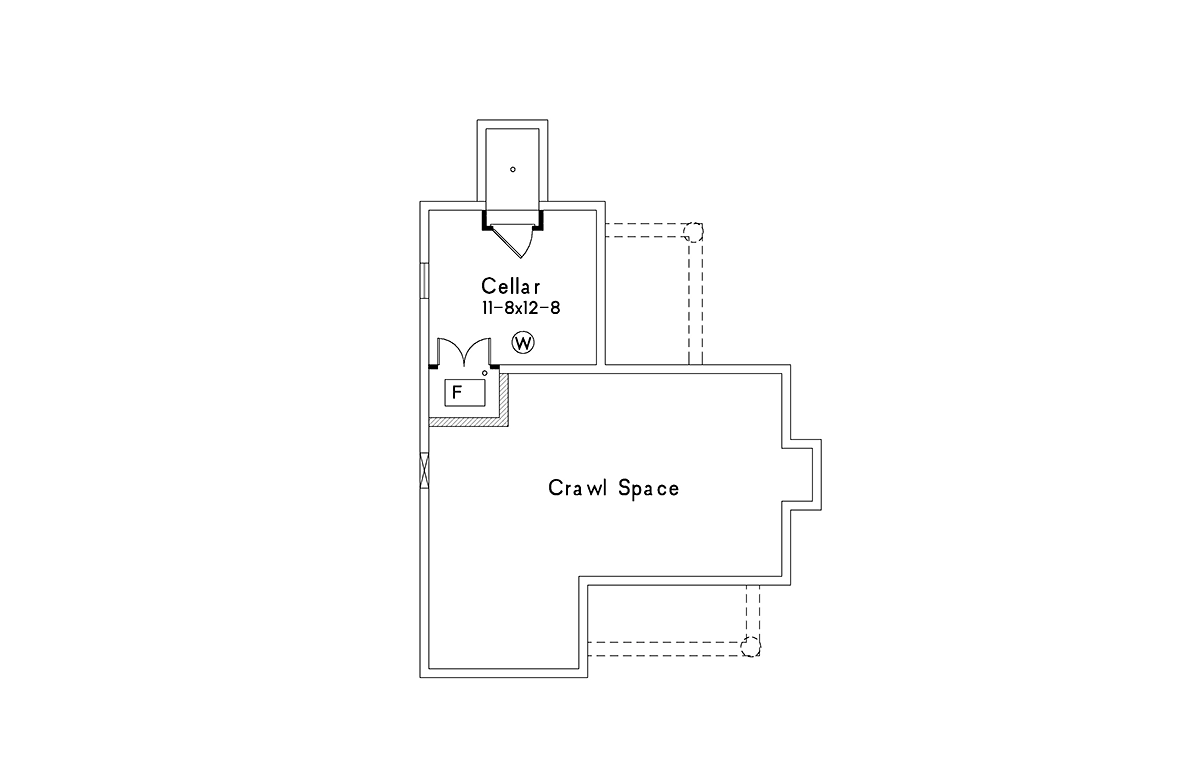 Cabin Country Lower Level of Plan 45158