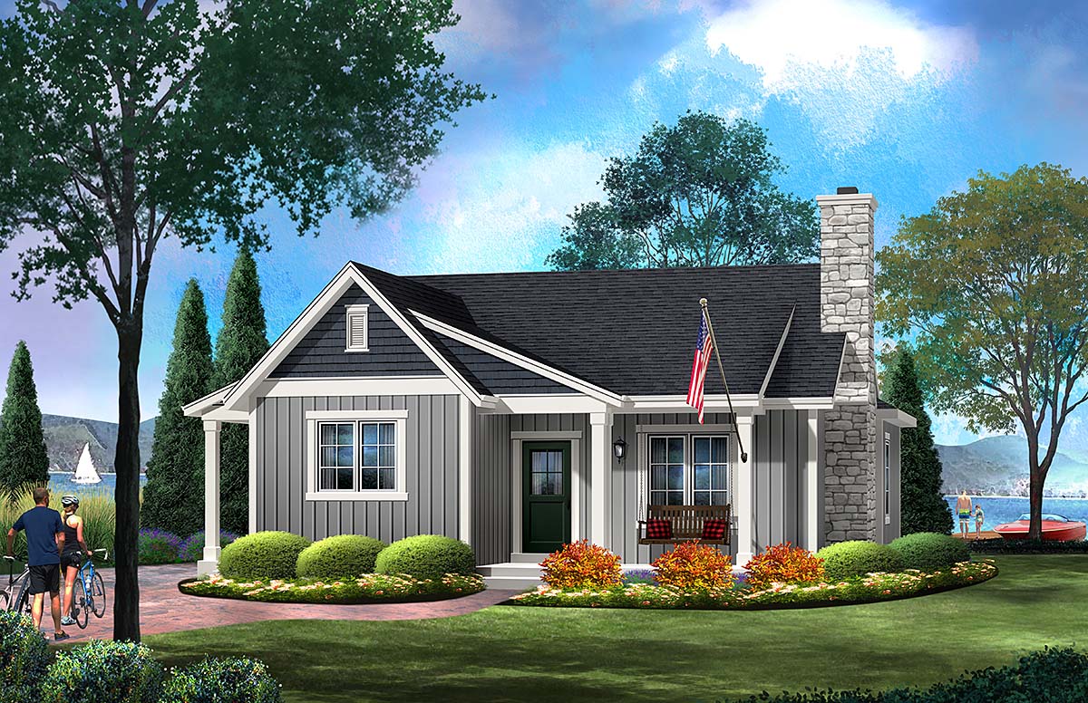 Plan 45160 | 2 Bedroom Cottage Home Plan