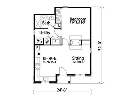 House Plan 45185 First Level Plan
