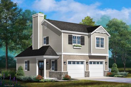 Garage Plan 45191 - 2 Car Garage Apartment Elevation