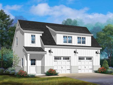 Garage Plan 45193 - 2 Car Garage Elevation