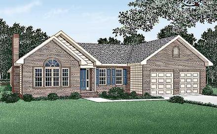 Ranch Traditional Elevation of Plan 45200