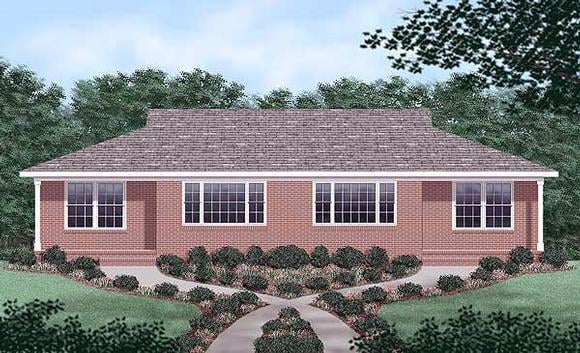 Multi-Family Plan 45204 Elevation