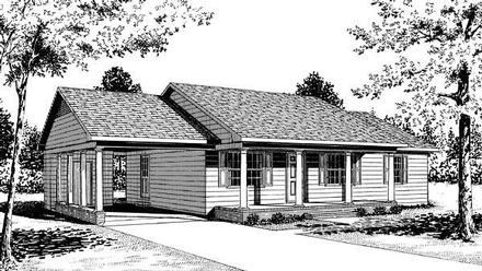 Ranch Elevation of Plan 45215