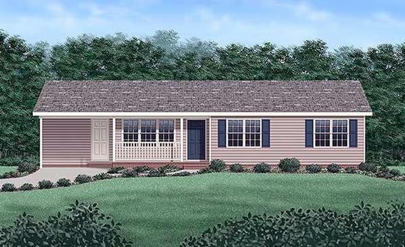 House Plan 45216 Elevation