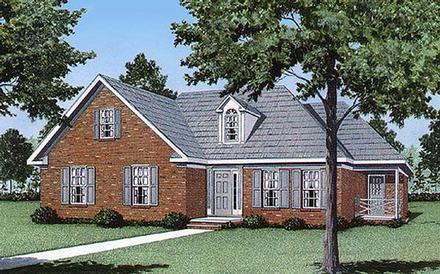 One-Story Traditional Elevation of Plan 45222