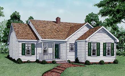 One-Story Traditional Elevation of Plan 45239