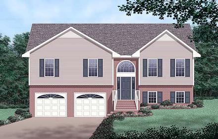 One-Story Traditional Elevation of Plan 45253