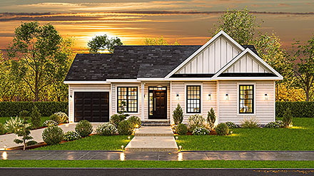 One-Story Traditional Elevation of Plan 45266