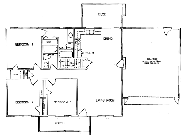 Ranch Alternate Level One of Plan 45269